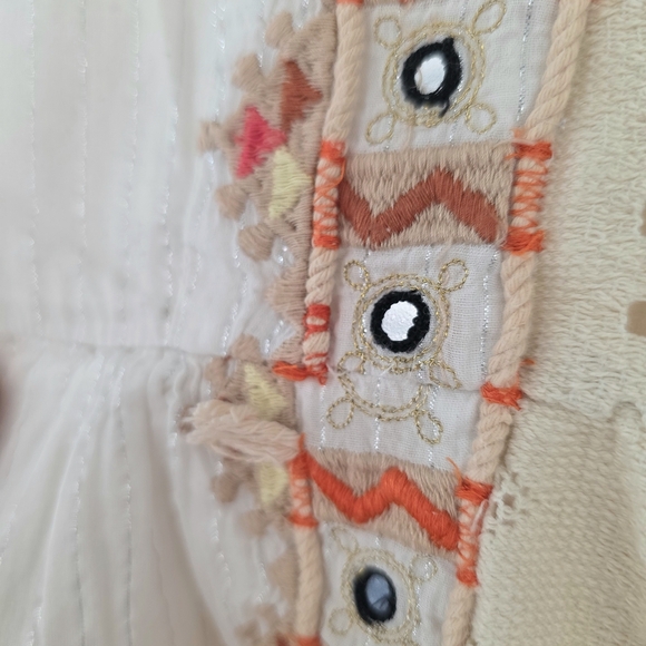 Free People Embroidered Boho Aztec Sleeveless Tank Dress Xs 2 - Picture 3 of 4